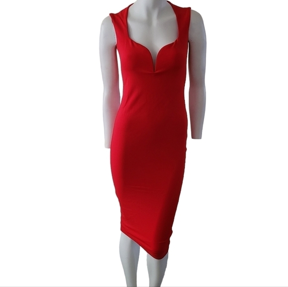 Nookie Madonna Midi Dress Red NWT Small - Picture 3 of 11
